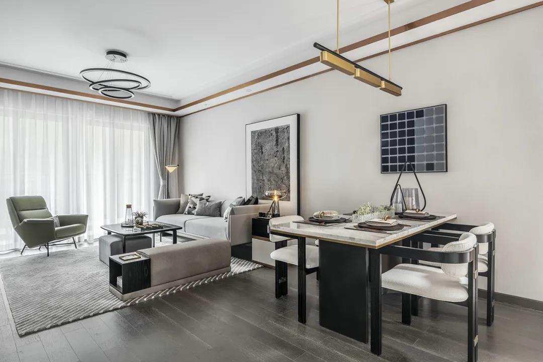 120㎡现代轻奢风格新房装修，细节体现美感！