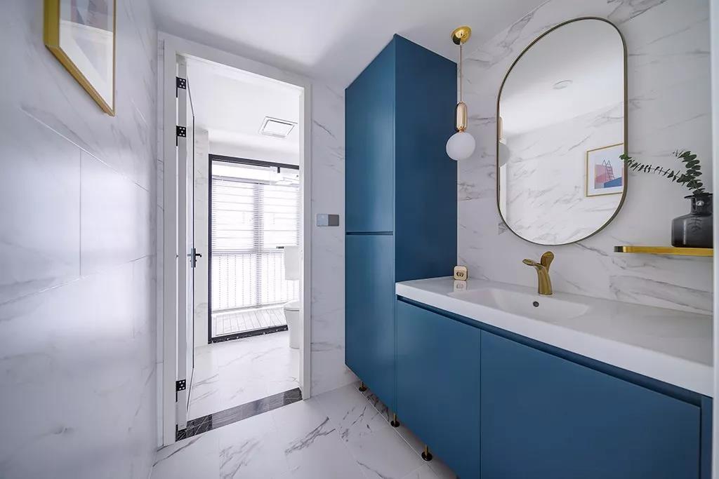 143㎡法式轻奢风格新房装修，粉+灰蓝低调奢华！