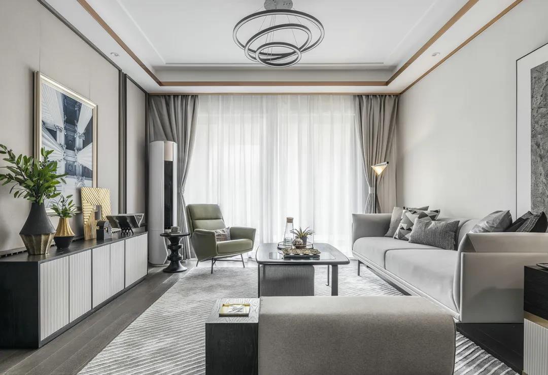 120㎡现代轻奢风格新房装修，细节体现美感！